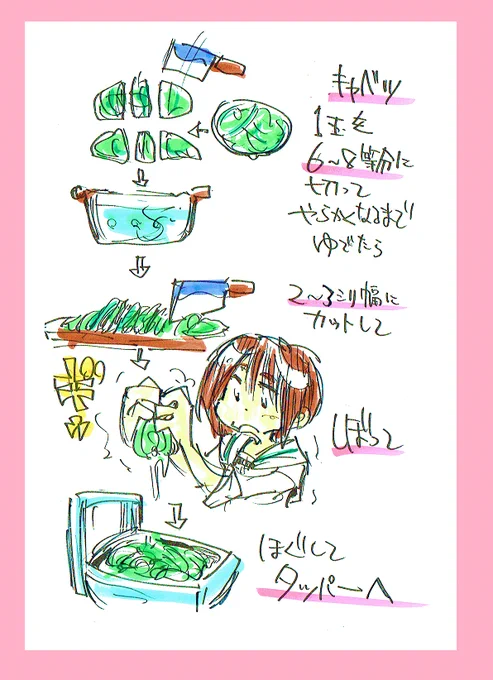 材料キャベツだけの1アクションレシピです(再) 
