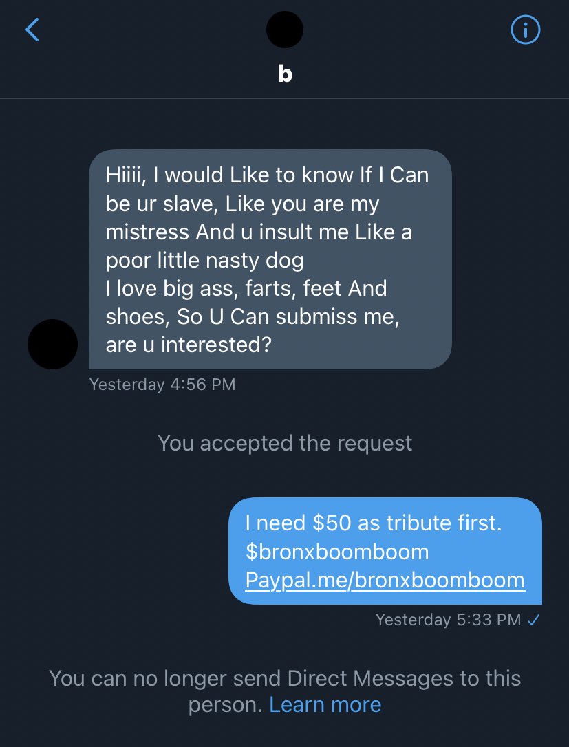 KissMyBigFatAss's tweet photo. Fellas if you want to be a woman’s slave... just know it requires A LOT OF MONEY. Do not be approaching any women asking to be her slave, because none of us want slaves for free.
#ThisIsntAGame
#RuiningTheFetishCommunity
#StopPlaying
#WasteOfMyTime https://t.co/uQcNR4gGf7