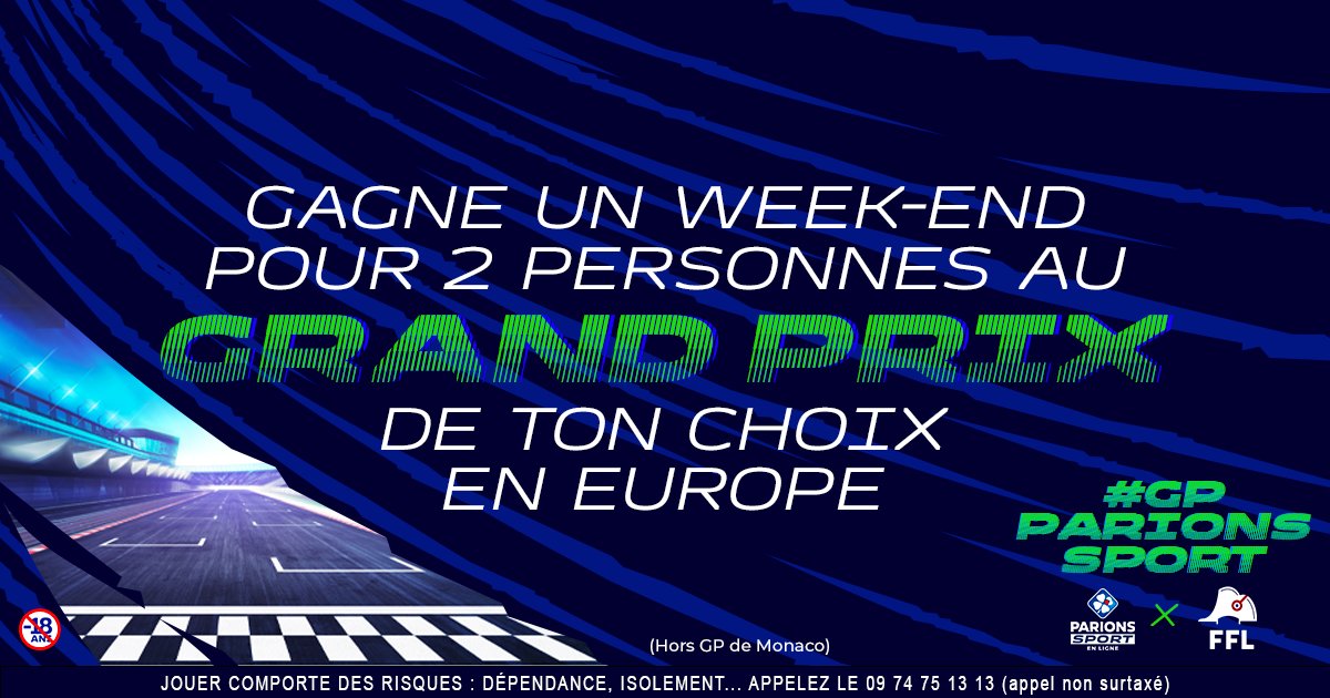 ParionsSport_EL's tweet image. 🏁 Cette fois, la saison démarre pour de vrai. Ça rigole plus.
 
On vous offre un week-end TOUS FRAIS PAYÉS pour aller vivre un GP en Europe dès que les conditions sanitaires nous le permettront. 🤩
 
Pour jouer :
RT + Follow @ParionsSport
Fin de jeu 04/04 à 23h59