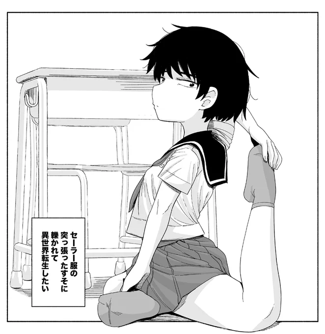セーラー服の突っ張ったすそに轢かれて異世界転生したい 