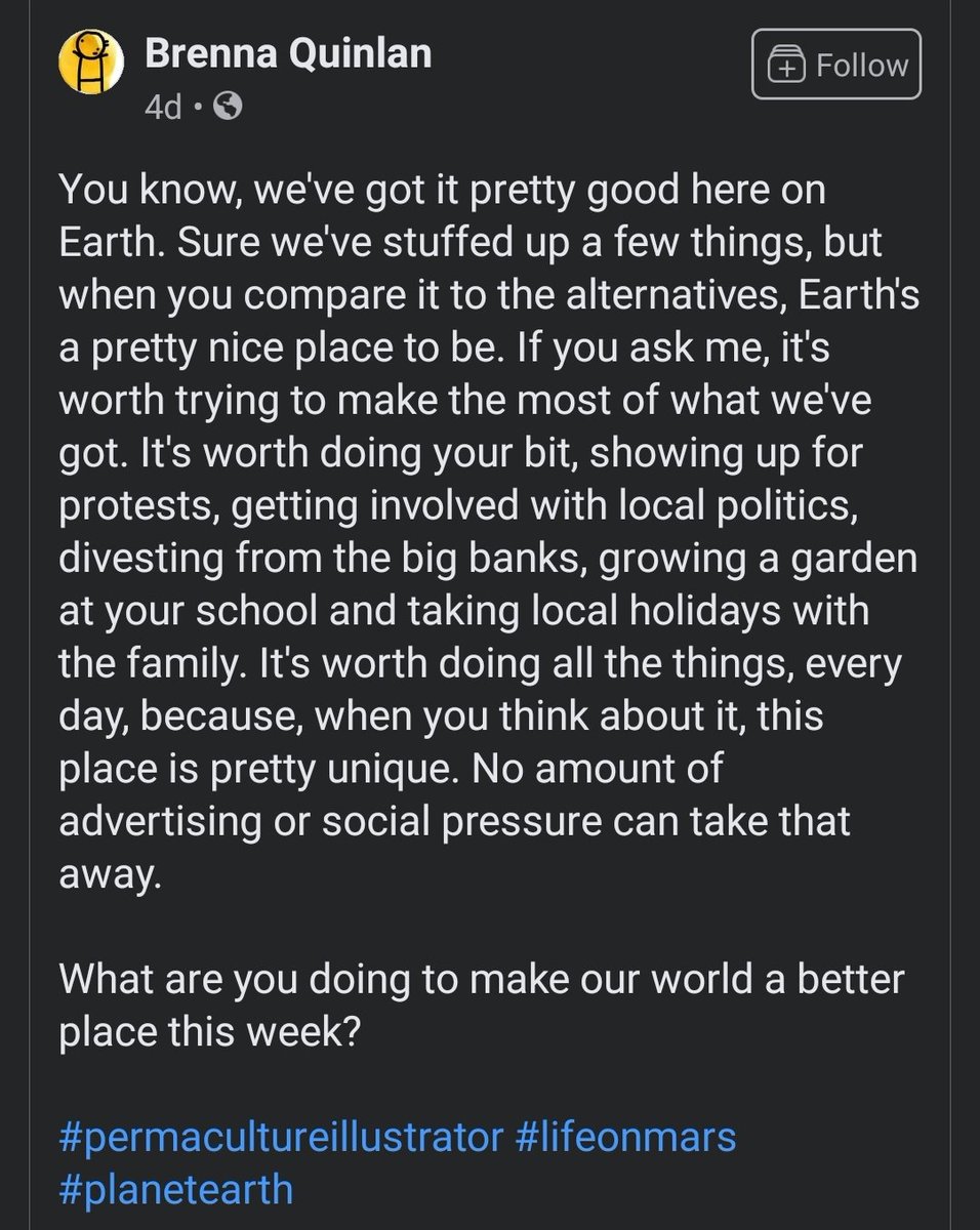 ScienceNotDogma's tweet image. Reminder: Earth is the ONLY planet we know of in the ENTIRE universe which supports life.🌎✅

It's CRAZY that we're rapidly making it uninhabitable by putting #ProfitB4People and letting the #DenialMachine keep delaying #ClimateAction. #Mars ISN'T a #ClimateCrisis solution! 🤨⛔