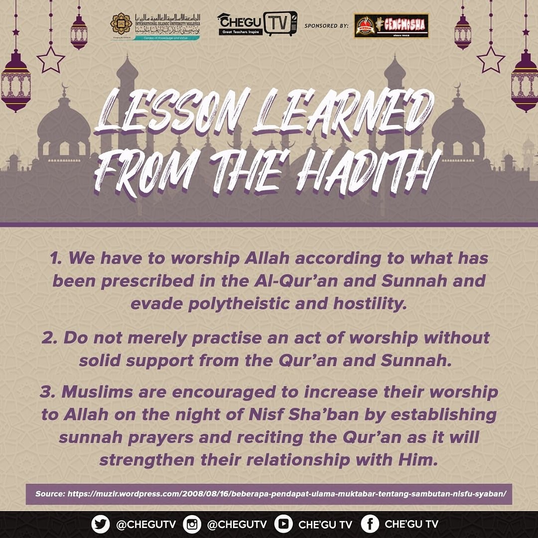 CheguTV's tweet photo. [CHE’GU TV: SALAM NISFU SYA’BAN 🌕]

Assalamualaikum and hi everyone✨

As tonight comes, we only have a half month to go before entering the month of Ramadhan al-Kareem 😱😱 https://t.co/Qz0jImldhx