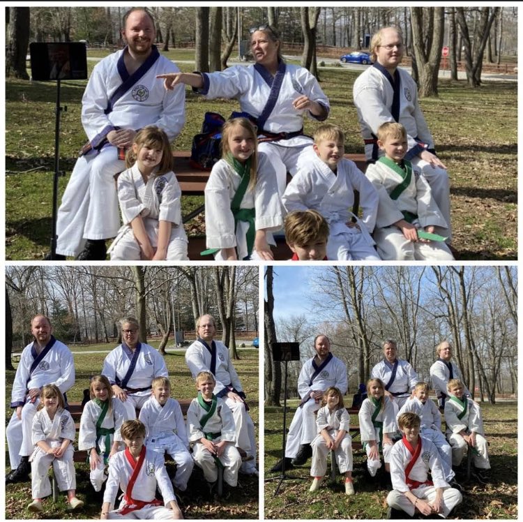 TheMDKcenter's tweet photo. Photos from our first in person class of 2021. We even had a student attend from out of state via zoom (the iPad on the tripod!) Nice work, everyone! #SooBahk #martialarts @MooDukKwan #worldmdk https://t.co/SV6I2K2gZL