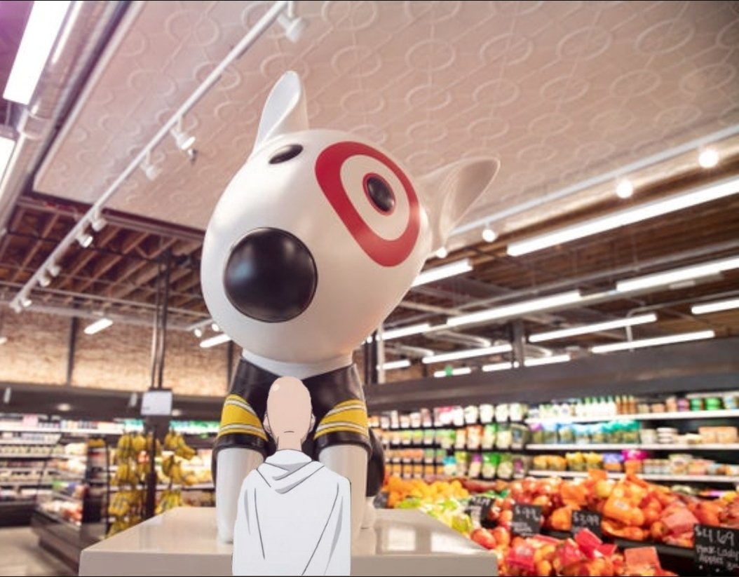 TheSingleHitGuy's tweet image. So I'm at Target for groceries and I see a big doggo. Why couldn't you be real...
