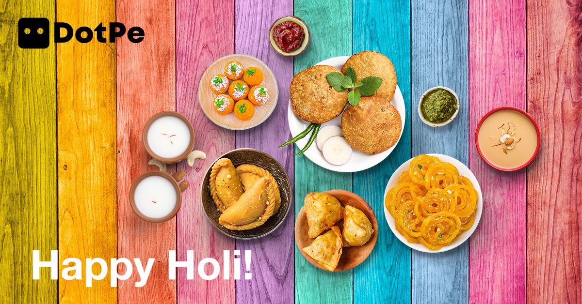 DotPe_India's tweet photo. Celebrating the colours that bring you happiness. We wish you a very Happy Holi!
#DotPe #ScanOrderPay #HappyHoli #HoliFestival #HoliFestivities #FestivalOfColors #CelebrateWithDotPe https://t.co/46MBWkJbhU