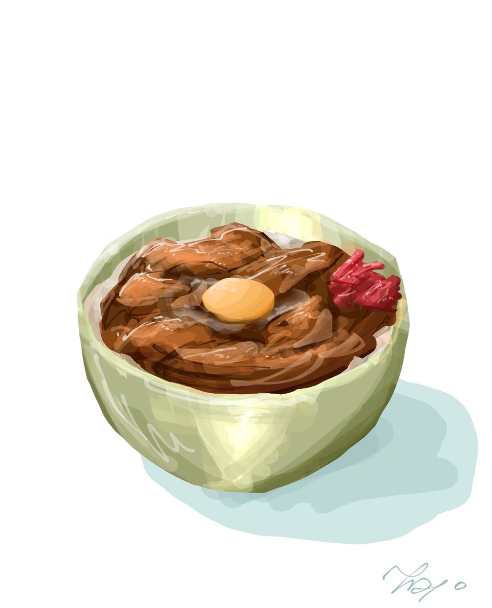 牛丼 適当 八宝のイラスト