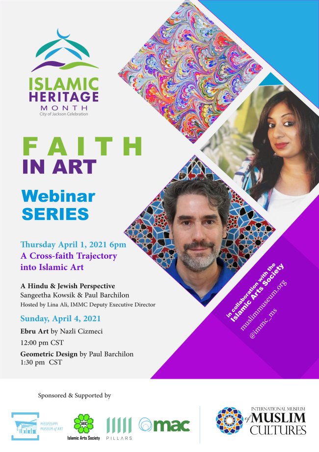 Cross-Faith Trajectory Into Islamic Art, Virtual IHM 2021: 04/01/2021, 6:00pm conta.cc/3lZRMHL
