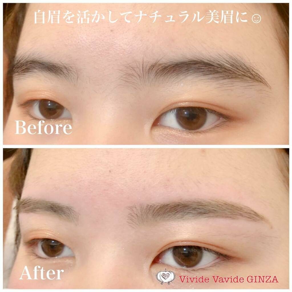 Vividevavide銀座店 自眉を活かす事で 描く部分が少なくてすむため 眉メイクがとっても楽になります 眉サロン ナチュラルメイク Vividevavide