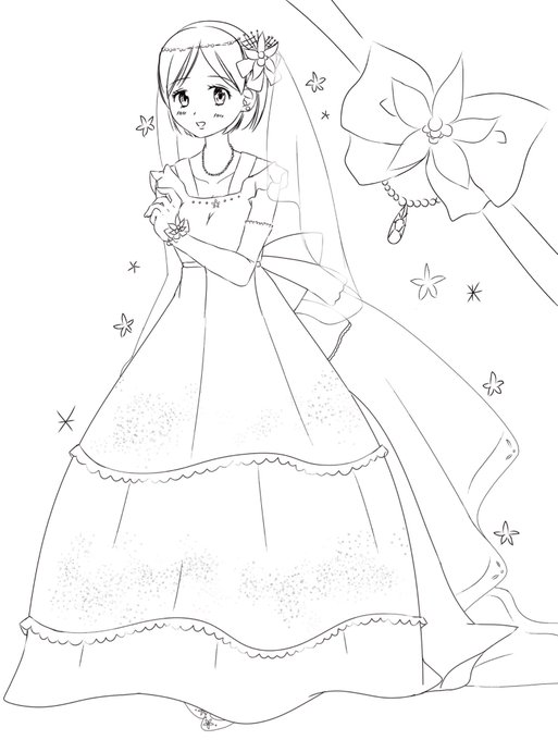 こういうドレス着たいなぁと思いながらちょい落書きした〜✏️? 