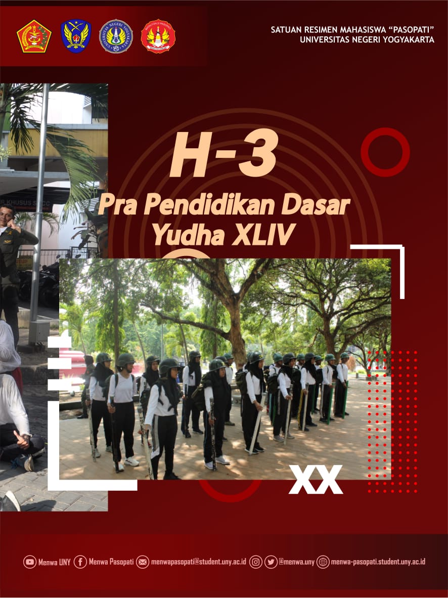 Menwa_UNY's tweet photo. [H-3 Pradiksar Calon Menwa Yudha 44]

Widya Castrena Dharma Siddha
Prajna Vira Dharma Cevana
Manggala Resi Kusuma Bhumi

Optimis adalah keyakinan yang mengarah pada pencapaian. Tidak ada yang bisa dilakukan tanpa harapan &amp; kepercayaan diri.
-Helen Keller-
#menwaindonesia https://t.co/RvBlvi4GRm