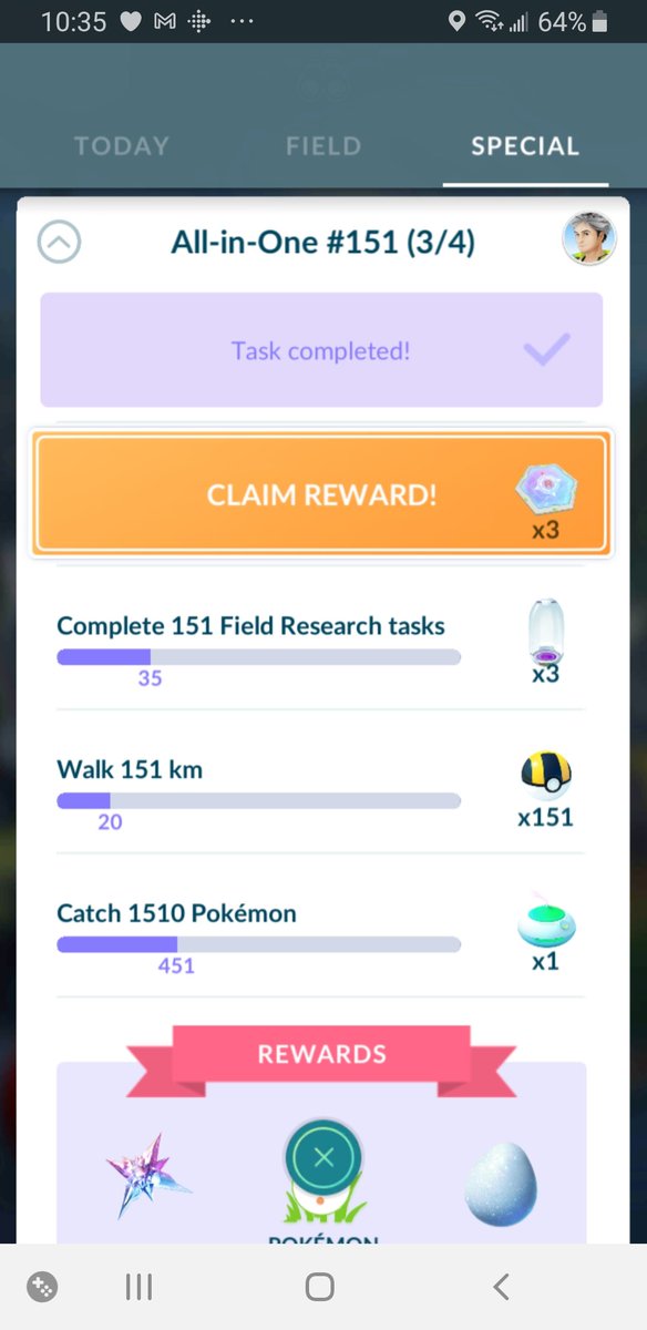 SMoon2u's tweet photo. Made a small dent in this so far.  If it wasn't going to rain all day I would jump on the bike for a ride to knock down some of those kms.  
#PokemonGo #PokemonGoProblems #ShinyMew https://t.co/5mKGfHRRxb