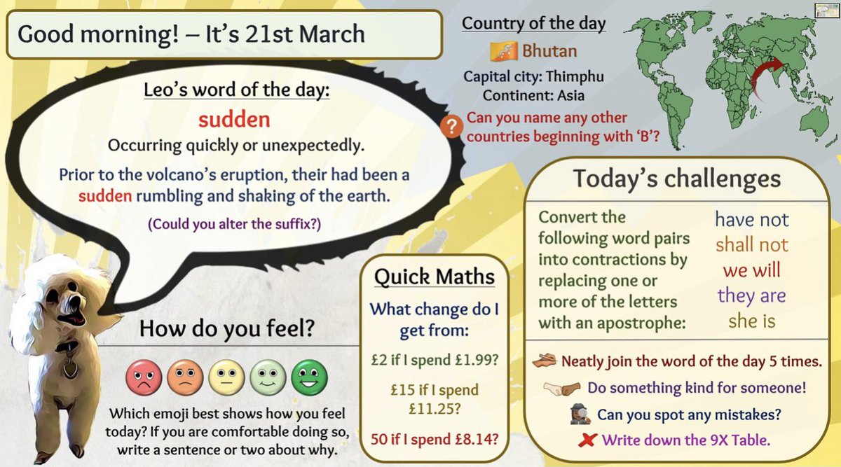 TheStudentLeads's tweet photo. In the space of a year I’ve managed to get a years worth of U&amp;L KS2 morning challenges up, began building a yrs worth of story starters &amp; have more to come, ALL for free, for you. I work alone whilst teaching full-time. If you find https://t.co/L4v9mIKCIq helpful, please share! https://t.co/SzjxEC9ZaX