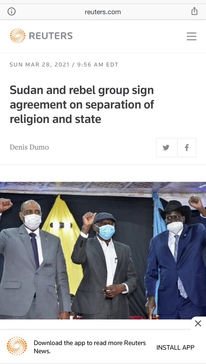 hemnseyedi's tweet photo. مرگ رسمی جمهوری اسلامی سودان
دولت جدید سودان با آخرین گروه شورشی به نام جنبش شمال به توافق رسید بر مبنای تشکیل حکومتی سکولار غیرمتمرکز
در توافق رسما بر جدایی دین از سیاست تاکید شده
سودان هم روابطش را با اسراییل عادی کرد هم سفارتش را در آمریکا بازگشایی کرد
بیش باد مخصوصا در ایران https://t.co/BD70zphoa8