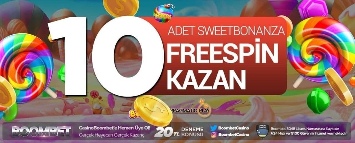 casinoboombets's tweet photo. ⚡️BONUS ALMAYAN KALMASIN! AYIN SON HAFTASI BOOMBET HERKESE BONUS VERIYOR!! 😍

⚡️BOOMBET'TE HESABINA GIRIS YAPAN HERKESE 10 #SWEETBONANZA FREESPIN!! 🎁🎁

➡️YANLIS DUYMADINIZ HESABINIZA GIRIS YAPIN 10 ADET FREESPIN HEMEN ALIN! 

https://t.co/lAL0EuIUkV https://t.co/zJWSx6o4Oc