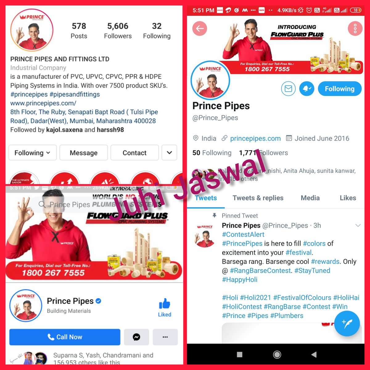 juhi_jaswal's tweet image. Answer ➡️ (A) Krishna

#RangBarseContest #Question5 #HappyHoli #Holi2021 #FestivalOfColours #HoliContest #RangBarse #PrincePipes #Princs #Pipes #Plumbers @Prince_Pipes

Join ❤️
@BhavikaRajaswan 
@Craven_knit 
@abha_mishra19 
@shubhamanyu 
@Shalini89064594 
@yashgandhi66