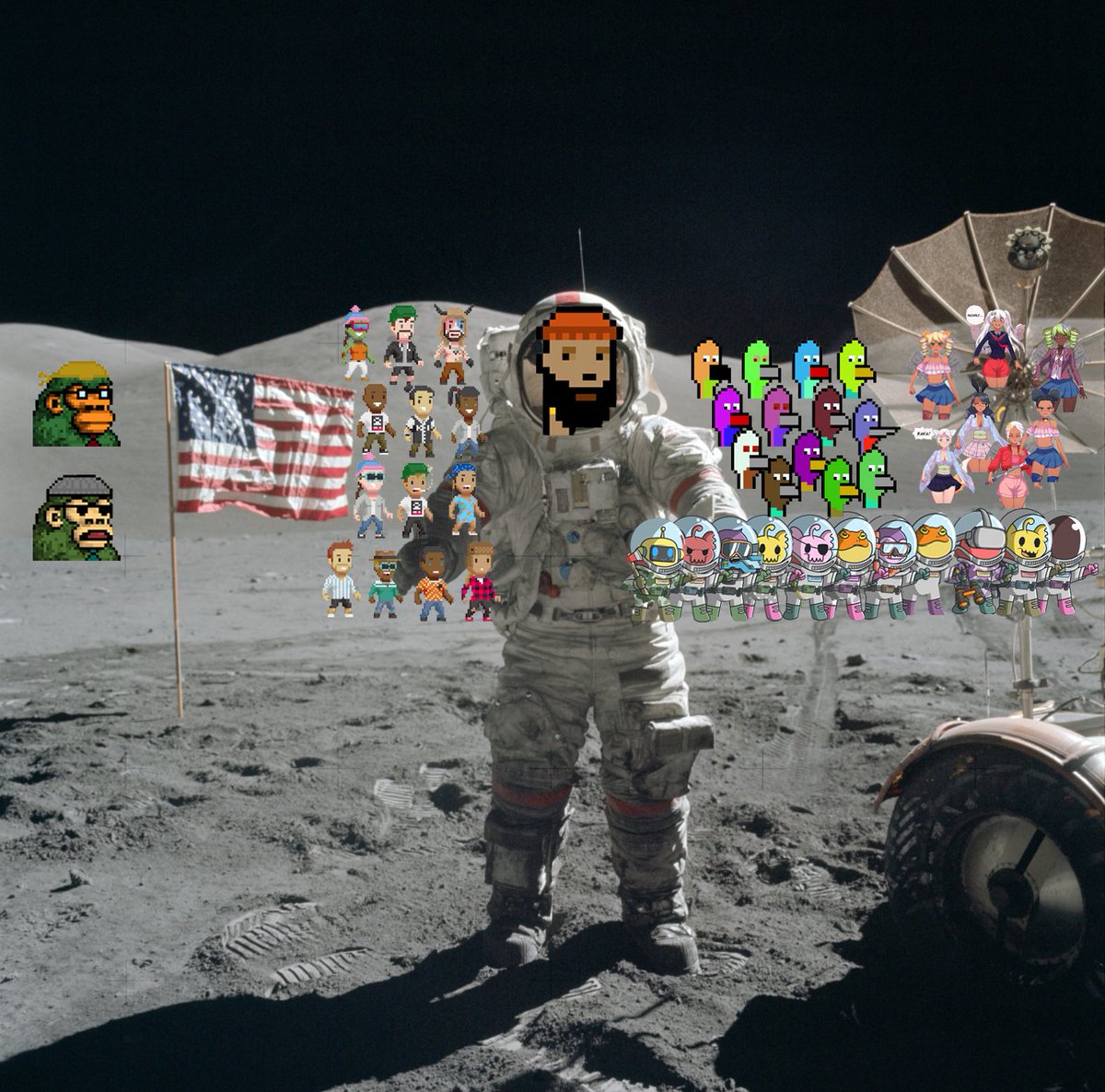 Cashtronaut_eth's tweet photo. Stoked on my new background pic!!!

#cryptopunks #Bitirds #Pixls #Cyberkongz #SpaceBudz #Waifusion #NFT #NFTs #NFTcollection #nftcollector @NFTBirds @PixlsOfficial @CyberKongz @spacebudzNFT @waifusion https://t.co/Pdqf5sbmT5