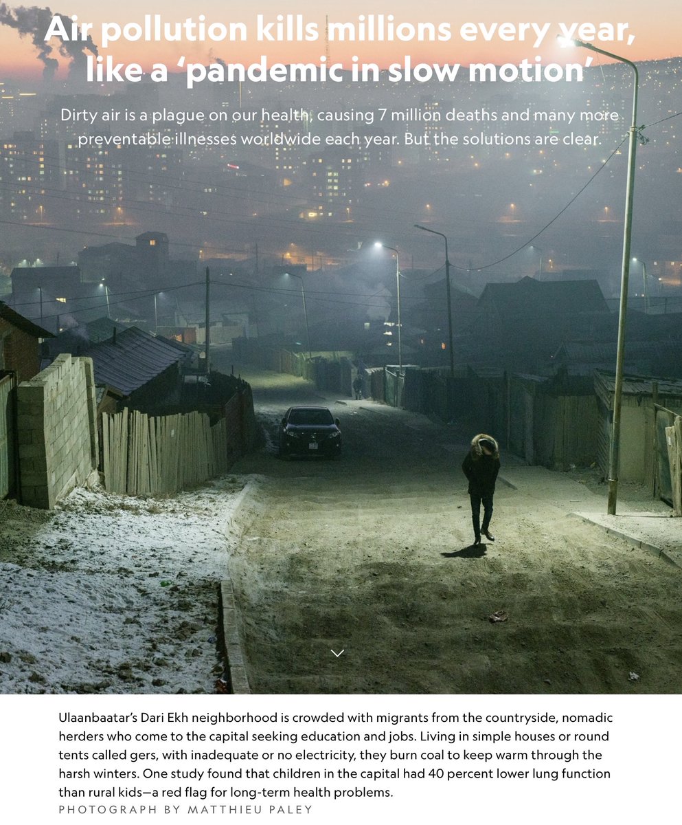 CurtisSChin's tweet photo. This @NatGeo @NatGeoMag #NatGeo headline with a picture of UB, #Mongolia reminds me of an earlier 60-second video I made with @josebcollazo, underscoring why many in #Asia wore #fasemasks well before the pandemic.
Watch in an #AsiaMinute π https://t.co/qZt2JDZl2v #airpollution https://t.co/kdIjuF5jmx