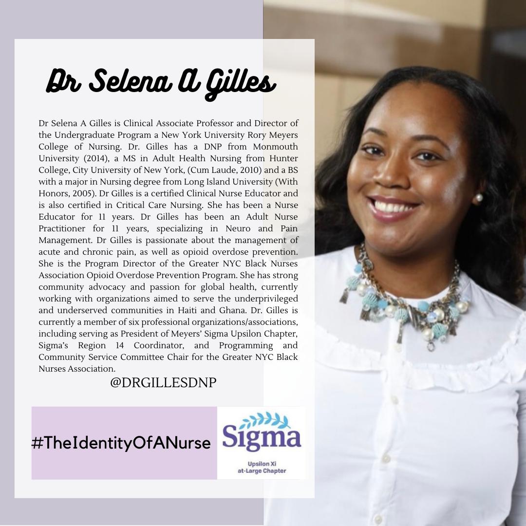 Our first speaker for our @UpsilonXiSigma are excited for our virtual discussion today on the ‘The Identity of a Nurse’ with our speakers @jenidubs @DrGillesDNP @drmarionlynch @Nyrs_Emma DM us for the link to join the meeting @RegionSigma