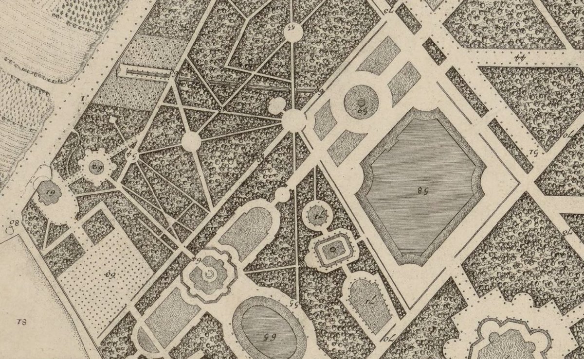 Vers 1720 elle fait construire le pavillon de l'Ermitage à l'extrémité ouest du parc, à la limite du bourg de Charonne. Il était à l'origine couvert d'un toit plat avec balustrade. C'est le dernier vestige du domaine, actuellement visible dans le jardin de l'Hospice-Debrousse.