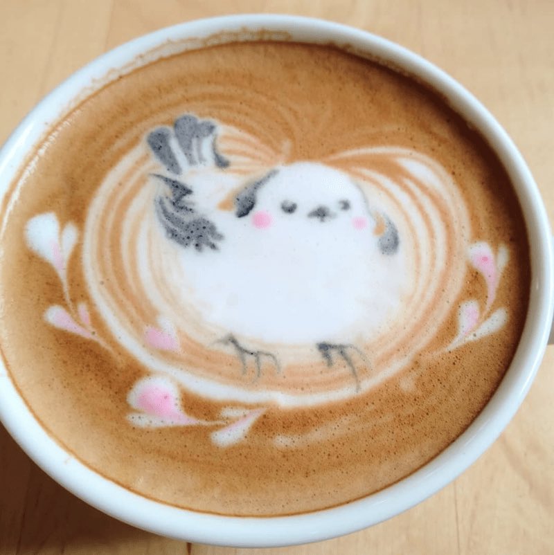 seokuva's tweet photo. cute bird coffee art ☕️❤️ https://t.co/nnnywsIeqC
