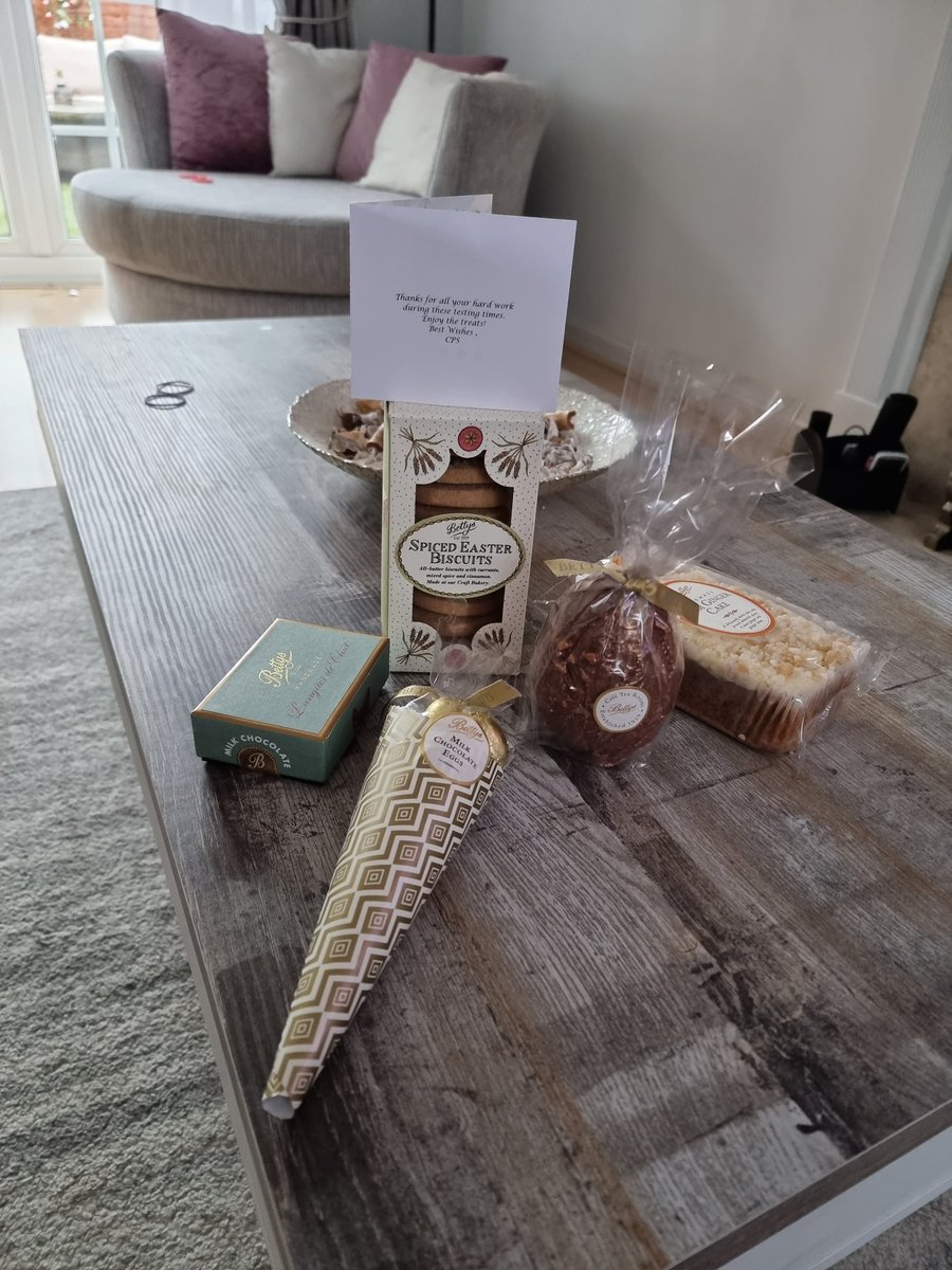 Thank you <a href="/CPS_Solutions/">CPS</a> lovely surprise to come back to after a long walk in the woods #greatplacetowork #eastereggs #eastergoodies