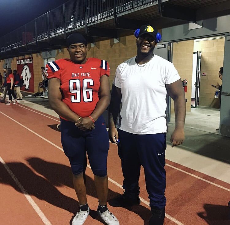 Pirate alumni <a href="/TWright_77/">Tariq Wright</a> and <a href="/thatman54/">Devon Taylor</a> Two of the greats! Keep chasing those dreams guys #HoistTheColors #WhosNext #PITT 🏴‍☠️🏈🧡🖤🏈🏴‍☠️