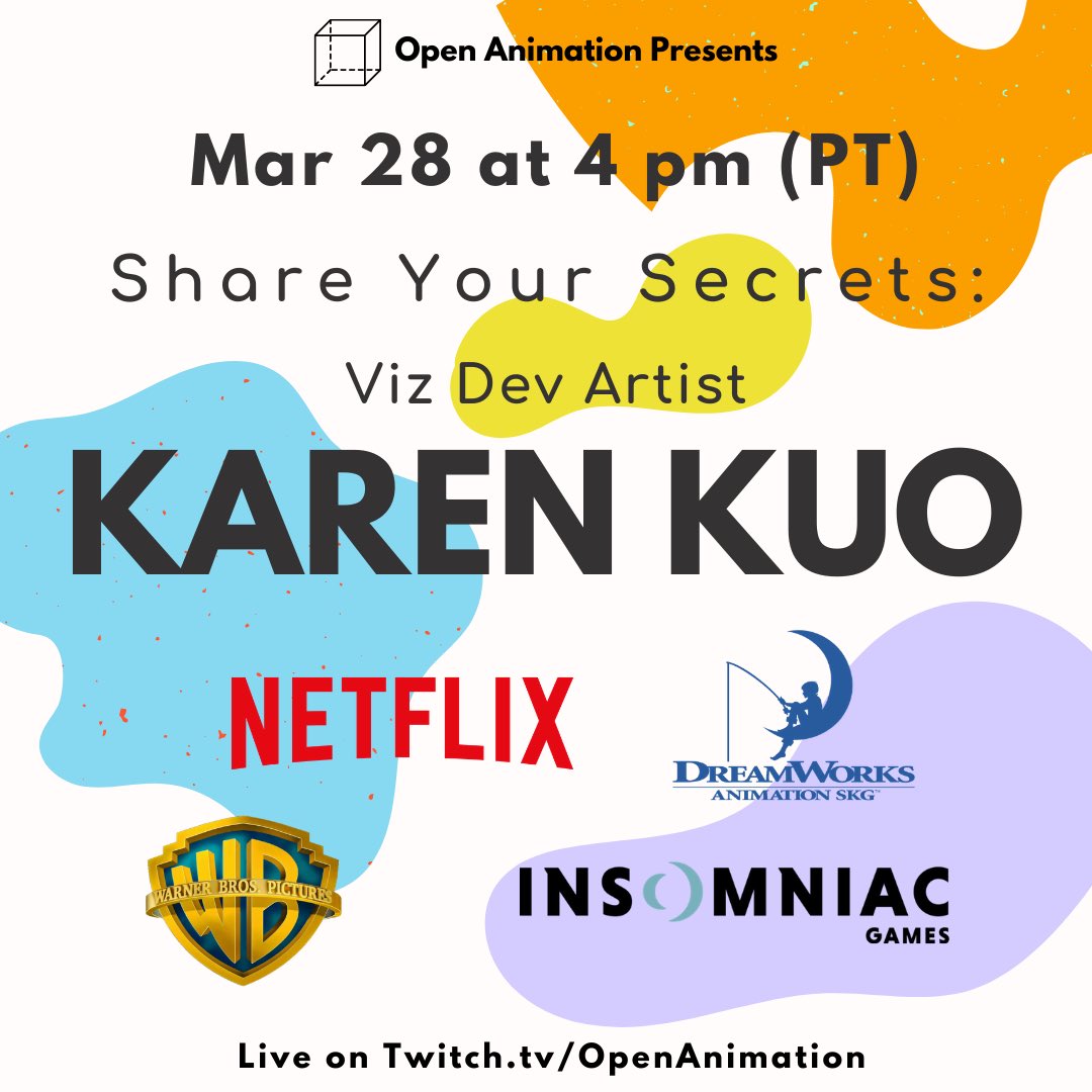 openanimation_'s tweet photo. 🎉STARTING SOON!!! Join us for 🤫Share Your Secrets with @LeStatusKuo !!! 🤫4pm PT Live on https://t.co/aH3bOmrABR #openanimation #shareyoursecrets #artistinterview #visualdevelopment #animation https://t.co/MaFBWSZM3Q