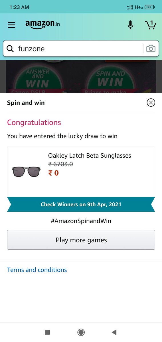shahidaligour's tweet photo. #AmazonSpinandWin
#AmazonQuiz
#oakley
#QuizTime
#AmazonWheelofFortuneQuiz
#AmazonWheelofFortune
@amazonIN
@amazon
@shahidaligour https://t.co/ZZmmRXq3HP