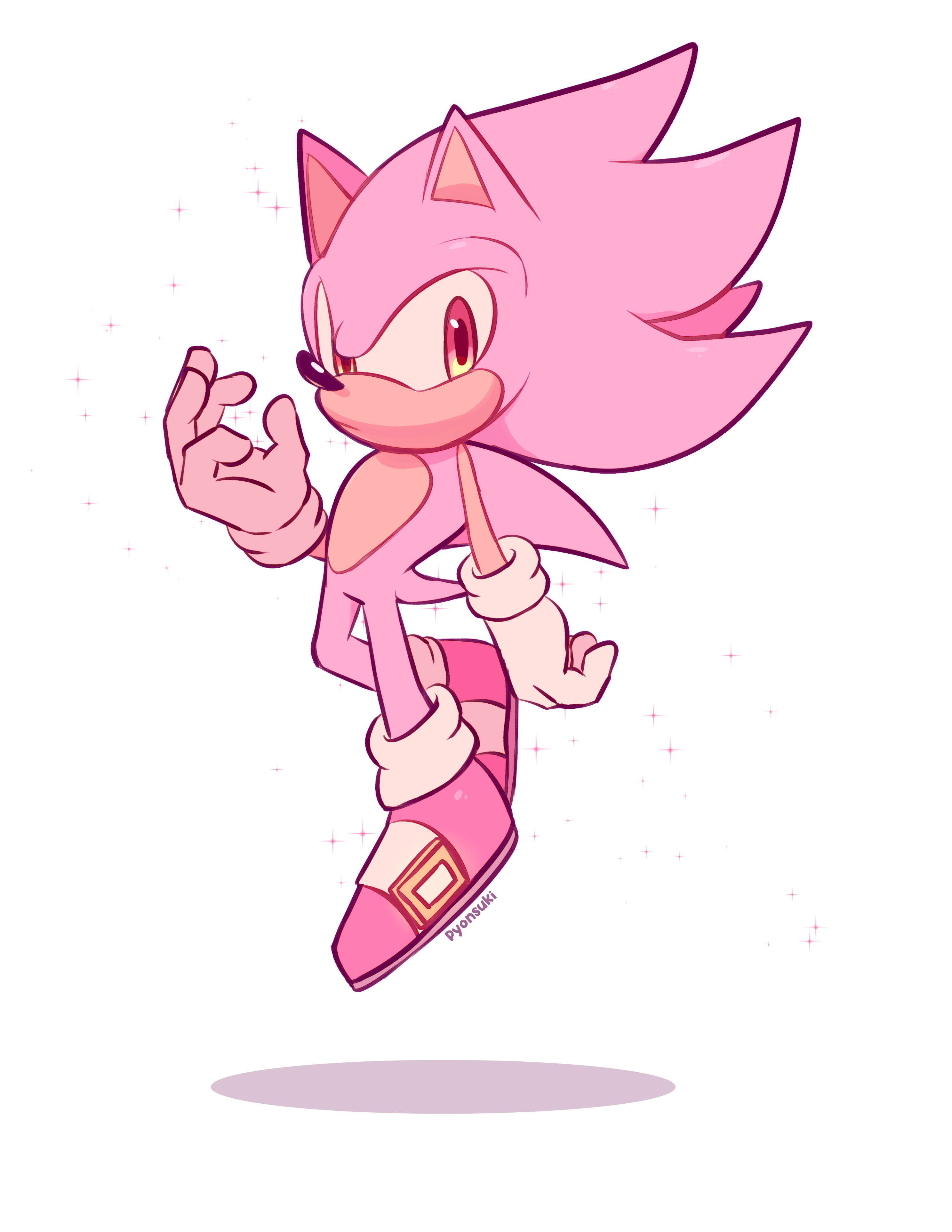 🩷✨PEPON ✨🩷 on X: Pink Sonic but He's Super 😳✨ -- #SonicTheHedgehog   / X