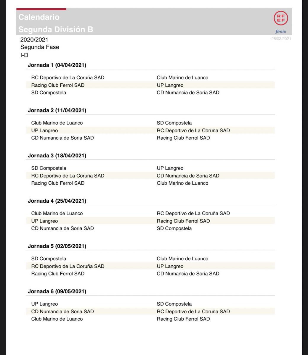 GradaBpro's tweet photo. 🗓 Oficial: Calendario Segunda Fase Grupo I de #SegundaB https://t.co/RnvlW8ro8w