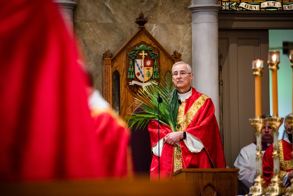 A beautiful start to Holy Week at the Cathedral of St. Paul today. Holy Week liturgies will be live-streamed on the diocesan Facebook page as well as the diocesan website, bhmdiocese.org. May we move toward the fullness of life Christ won for us through His resurrection.