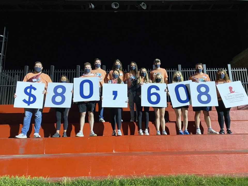 We are SO PROUD to announce our fundraising total of $80,608 this year #FTK! This was the most of ALL <a href="/StJude/">St. Jude</a> collegiate events in the nation! Congrats to the board, and thanks to all who supported! #FinaleEvent