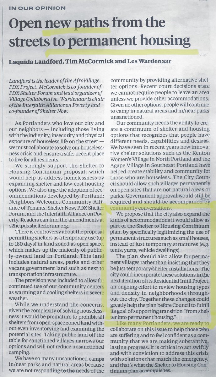 tmccormick's tweet photo. @candaceforpdx @PortlandBPS @PNWelcome @helenjung @stephrouth @OrangeSplot thoroughout the #S2HC process, @PDXshelterforum worked to build in pathways to permanent housing, but encountered steady incomprehension of or opposition to such provisions. As our Op-ed says, while framed out of S2H2, this could be developed now in e.g. #pdxRIP2 c/@andersem 6/6 https://t.co/y4gFu7TVr6