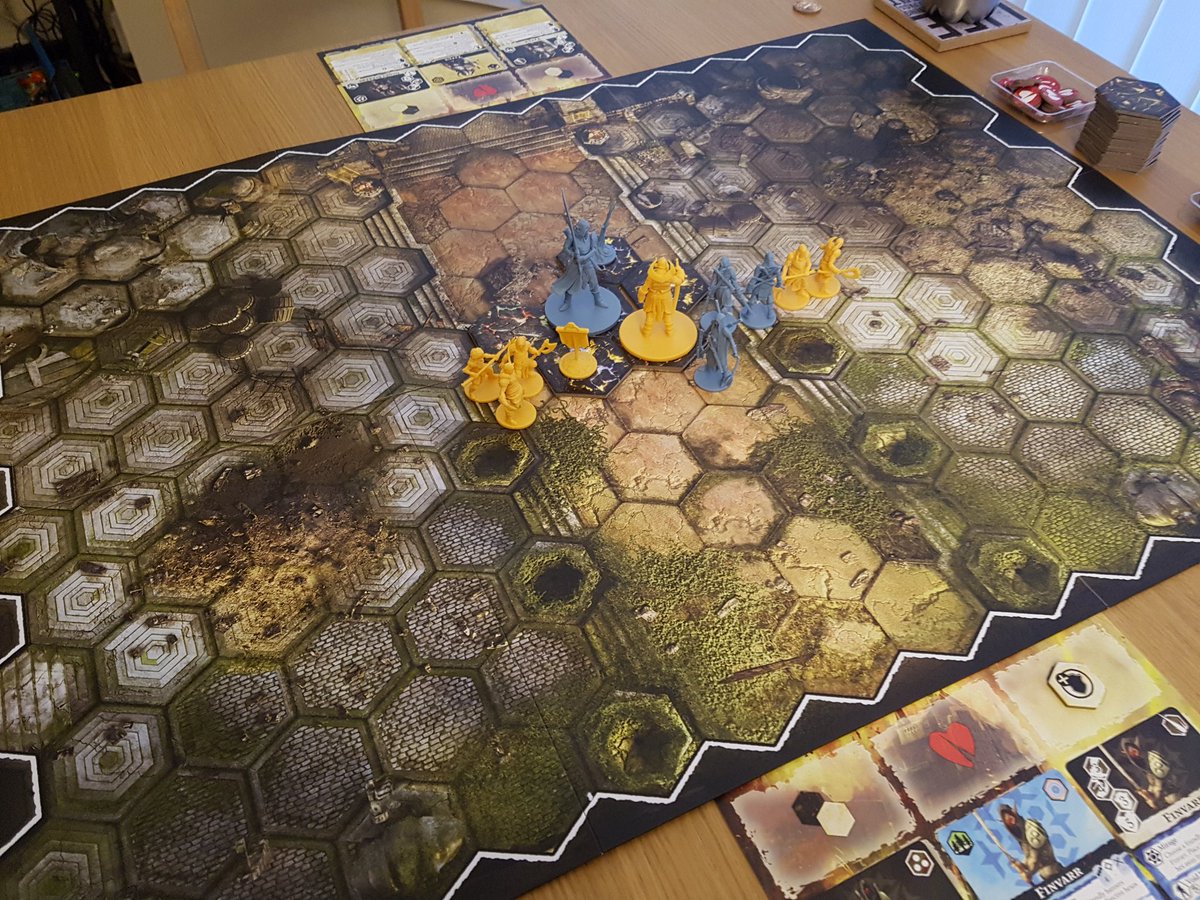 EvilMeeple's tweet photo. Our first game of Godtear was really fun! I can see why this is considered one of the best 2 player skirmish games around.

Now we just need the other starter set for the included champions, then maybe some more champions after that...

#boardgames #tabletopgames https://t.co/He7UFCoF6M