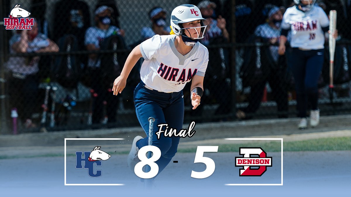 Hiram_Athletics's tweet image. SB FINAL (G1): Behind an eight-run rally in the fifth, @Hiram_SB takes game one against the Big Red, 8-5!!!!!

Abriana Schwartz led Hiram at the plate, going 2-for-4 with a double and two RBI, while Jeskari Rodriguez earned her third win!

#TerrierNation | #d3sb | #RingIT🔔