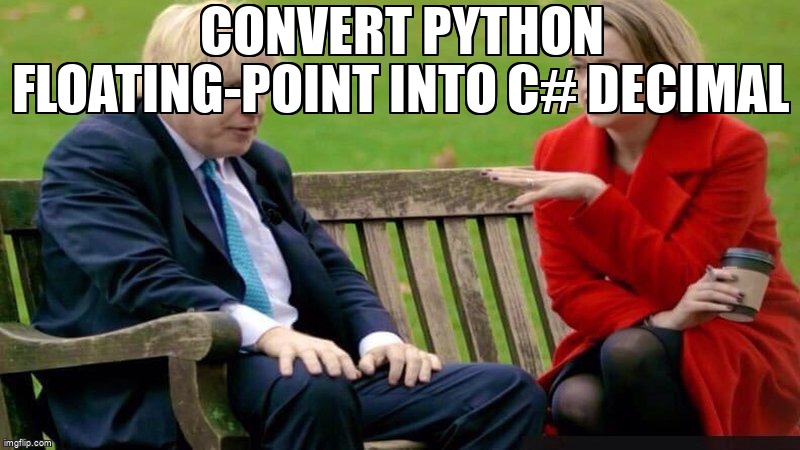 overflow_meme's tweet image. Convert Python floating-point into C# decimal stackoverflow.com/questions/6684… #decimal #pythondotnet #python #csharp