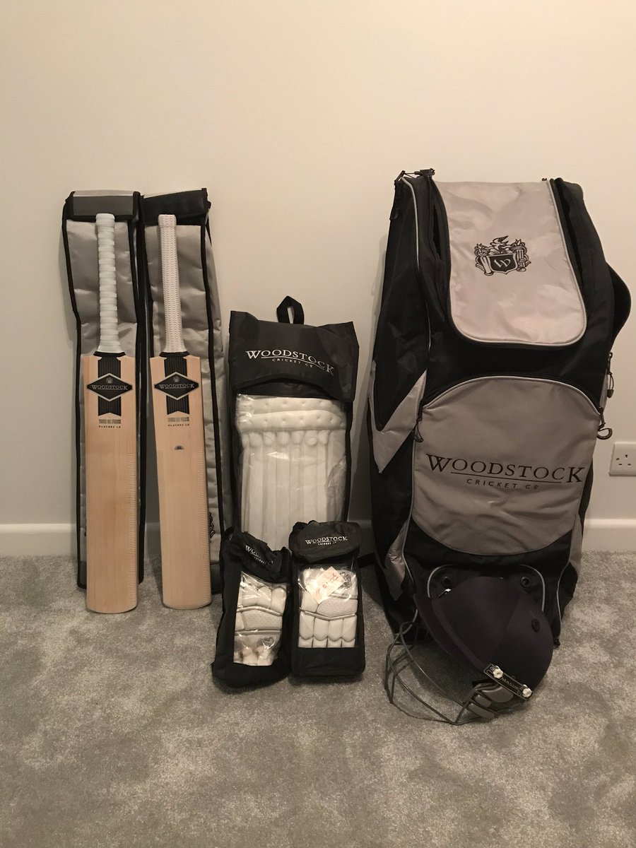 Restrictions easing tomorrow means we can finally get going and I can’t wait to be outside. Thanks to the master craftsmen John Newsome and @WoodstockCricCo for sorting me out again. Only question left is whether to cling on the refurbed favourite or use the new one 🤔🏏