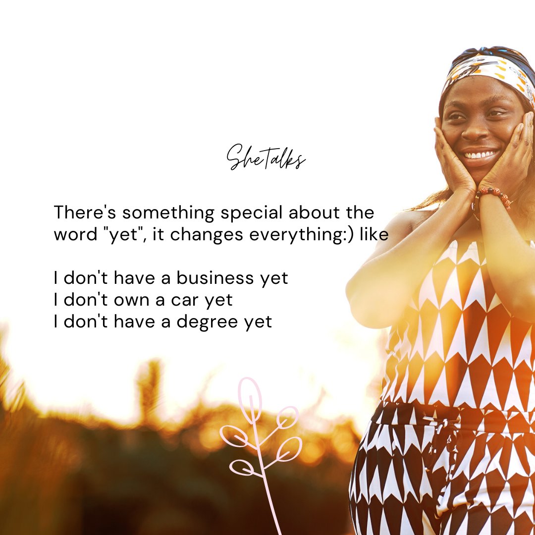 SheTalks16's tweet photo. What is it that you don't have yet but you're going to have it soon or later? 🤔😁
Let's share in the comment section 🤗😁

#dream #dreambig #determination #ambition #growthmindset #positivemindset  #motivationalquotes #sheetalks #shetalks #success #businesswomen #business https://t.co/9N2Pg9Eb30