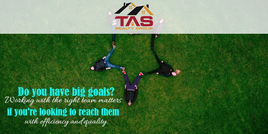TASRealty's tweet photo. Do you have big goals? Working with the right team matters if you're looking to reach them with efficiency and quality. 

#tasrealtygroup #houstonrealestateagent https://t.co/0p5c3P7x43