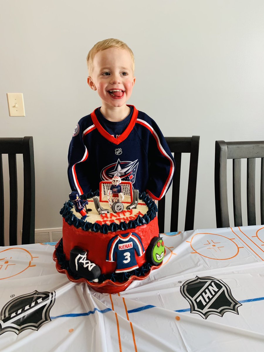 triangleshelly's tweet photo. @CamAtkinson13 @NickFoligno @BlueJacketsNHL @seth_jones3 I hope you guys can appreciate the cake we made for nephew’s 3rd birthday! It was his request 💙 https://t.co/RdQdeec9wc