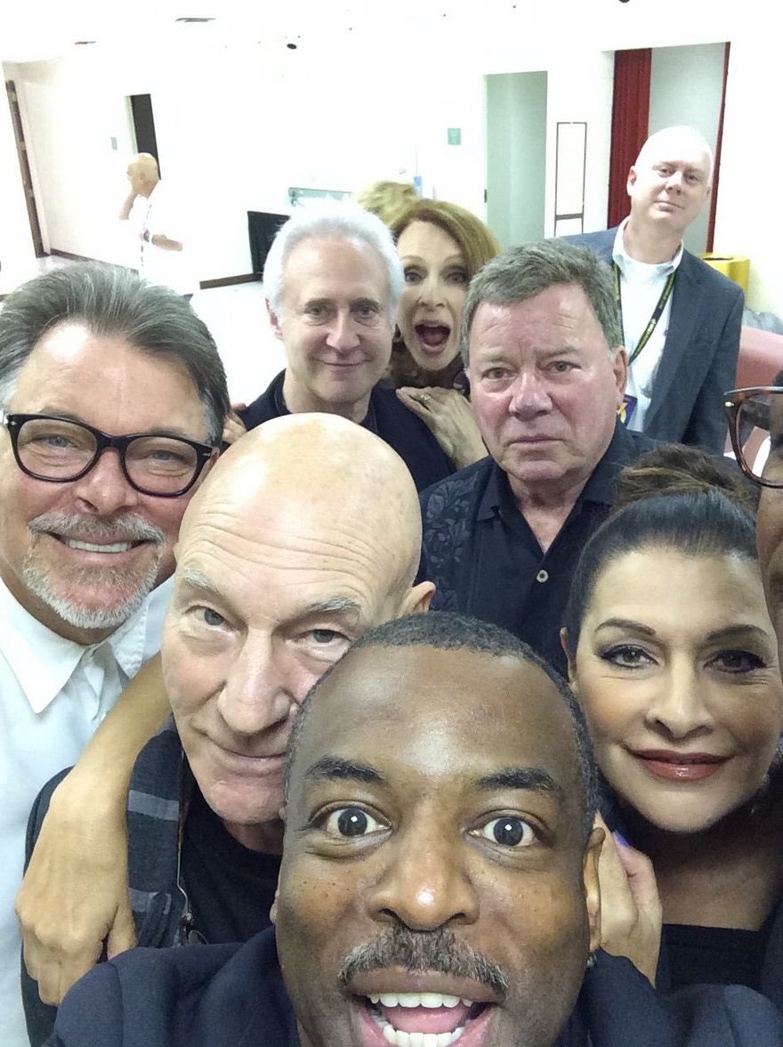 When William Shatner has a birthday all the crew shows up to salute. Happy birthday, Captain Kirk! 