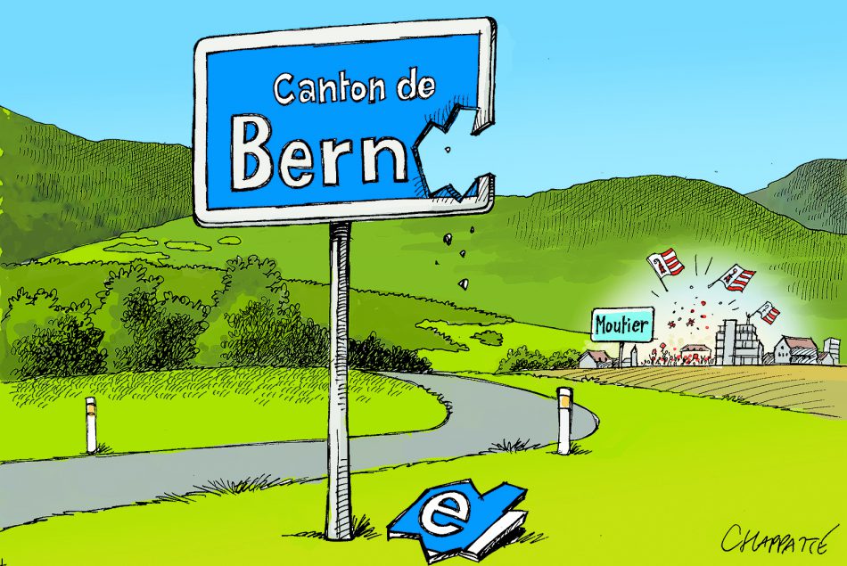 chappatte's tweet photo. Moutier confirme son premier vote et rejoint le canton du #Jura - © Chappatte dans Le Temps, Suisse (Dessin du 20 juin 2017)> https://t.co/LEWy6ww4nW https://t.co/uKlmvW5VlI