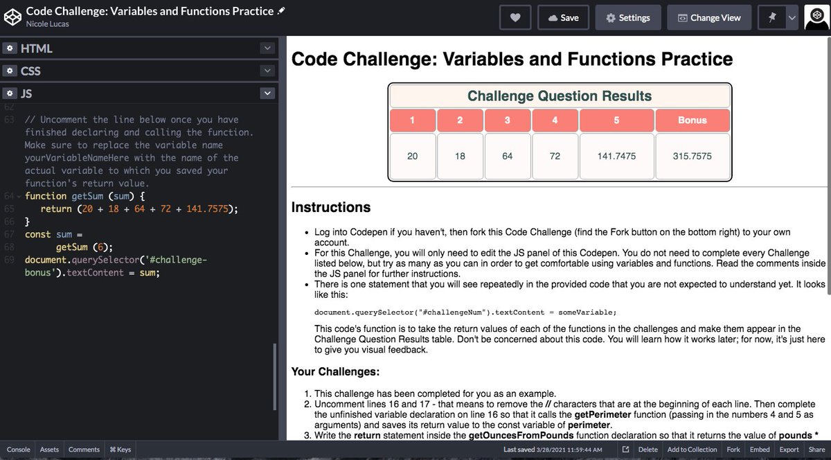cookies2code's tweet image. So today is actually 6/100 and I am too geeked after creating my own function while practicing variables and Functions in JS
#100DaysOfCode #VanillaJavascript #webfundamentals
