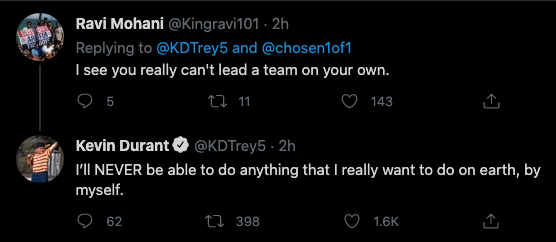 BleacherReport's tweet image. 👀

(via @KDTrey5)