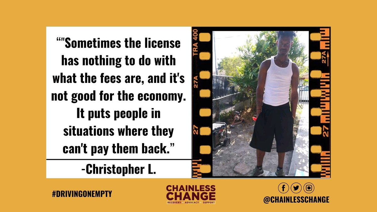 ChainlessChange's tweet photo. What do we want this decade to look like? We want to see Florida put an end to criminalizing poverty. #DrivingonEmpty #finesandfeesjustice #FLDems https://t.co/5Nq7m8YmHz