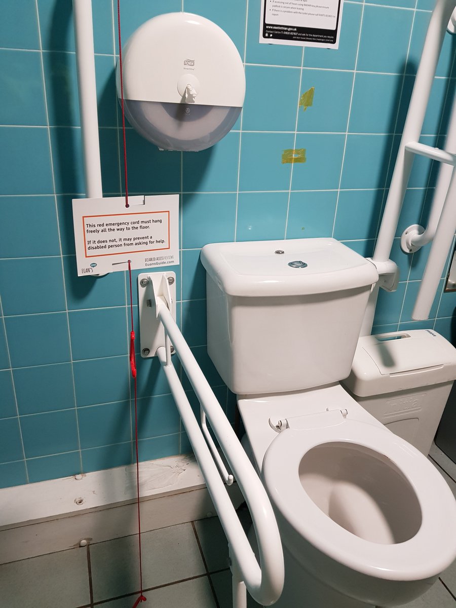 moiradunworth's tweet photo. Supporting @EuansGuide #SetTheCordsFree campaign. Put a #RedCordCard in #PublicToilet #Musselburgh harbour. Nice facility but sometimes locked. https://t.co/2rgouT9Ng3