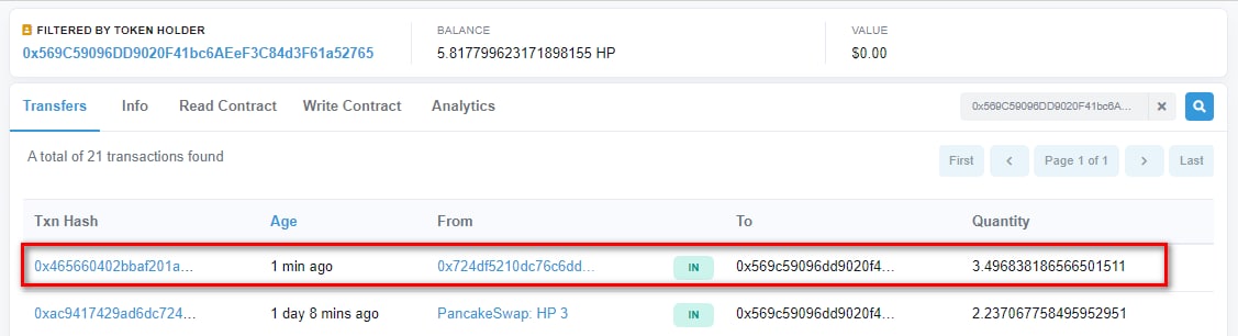 Congratulations to the winner of #LuckyOne for March 28th🎉

💰Address: 0x569C59096DD9020F41bc6AEeF3C84d3F61a52765

Thank you for supporting and joining  $HP #LuckyOne🎉🚀

$HP #LuckyOne #HotPotato $BSC