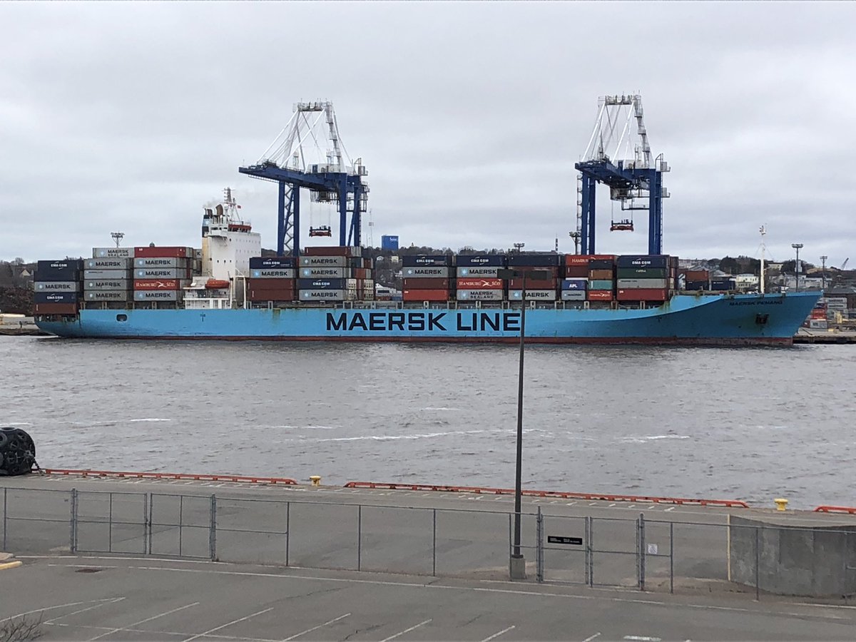 New visitor ⁦<a href="/PortSaintJohn/">Port Saint John</a>⁩ ⁦<a href="/cityofsaintjohn/">City of Saint John</a>⁩ today. Nice to see ⁦⁦⁦<a href="/Maersk/">Maersk</a>⁩ Penang arrive for the first time for offloading <a href="/DP_World/">DP World</a>⁩ #GrowthContinues