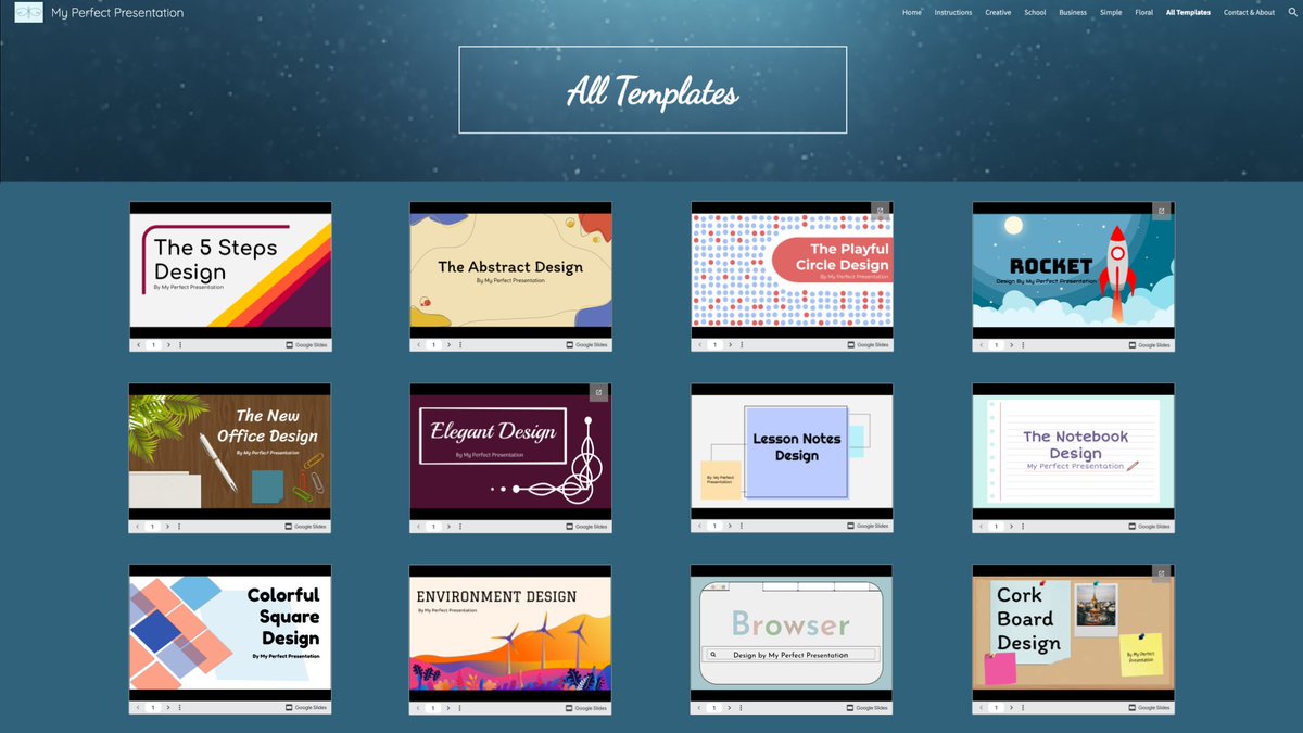 tonyvincent's tweet photo. 🦋 My Perfect Presentation offers free templates for Google Slides.

https://t.co/nqW5HLjier

The website and templates are created by two 10th grade entrepreneurs! (via @corderj) https://t.co/RJPwYEqE3e