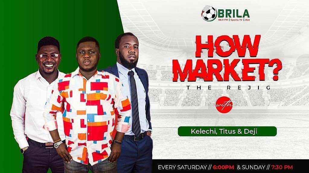 Brilamedia's tweet photo. We’ve got new sheriffs in Town!

Join Kelechi Nkoro @k1says, Deji @deejayfaremi Faremi &amp; Titus Bankole @Stbanky007 on How Market this Saturday and every other weekend! 

You know it’s going to be lit! 🔥🔥🔥

#brilafm #brilasports #HowMarket #HowMarketRejig https://t.co/0fRBKcBfR6